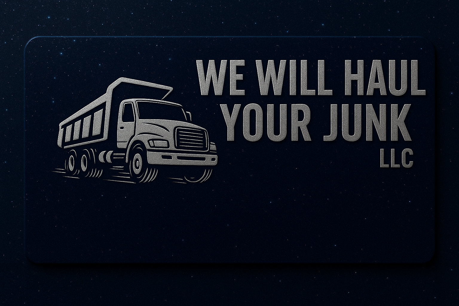 Junk hauling crew and truck